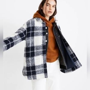 Madewell Walton Plaid Shirt-Jacket Size Small